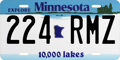MN license plate 224RMZ