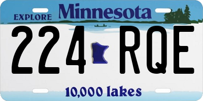 MN license plate 224RQE