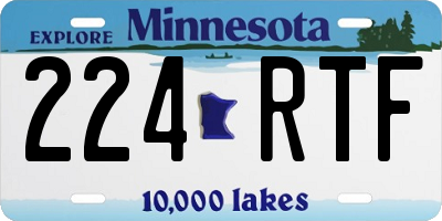 MN license plate 224RTF
