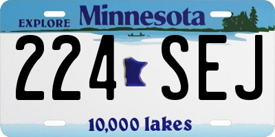 MN license plate 224SEJ