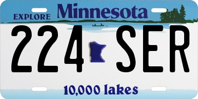 MN license plate 224SER