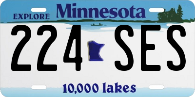MN license plate 224SES