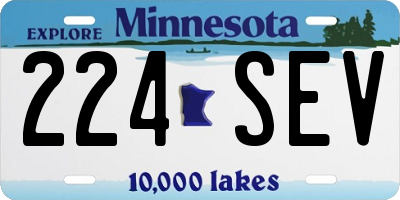 MN license plate 224SEV
