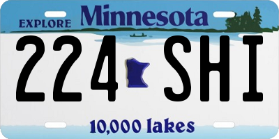 MN license plate 224SHI