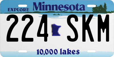 MN license plate 224SKM