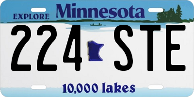 MN license plate 224STE