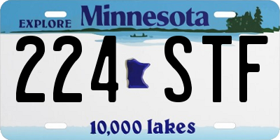 MN license plate 224STF