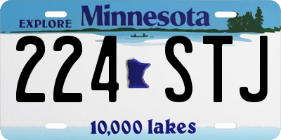 MN license plate 224STJ