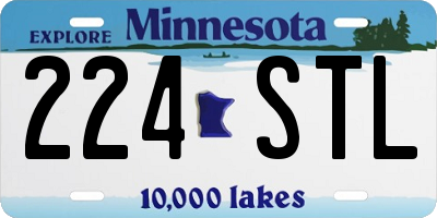MN license plate 224STL