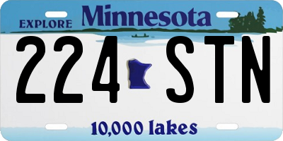 MN license plate 224STN