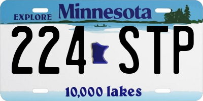MN license plate 224STP