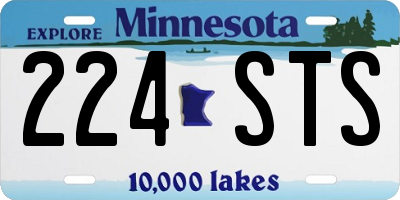 MN license plate 224STS