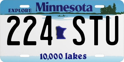 MN license plate 224STU