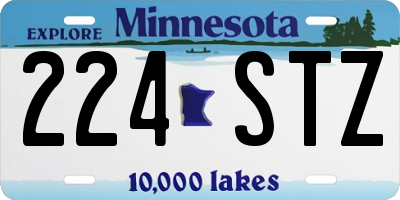 MN license plate 224STZ