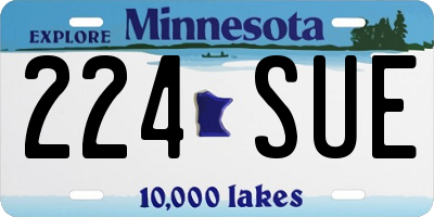 MN license plate 224SUE