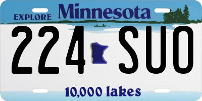 MN license plate 224SUO