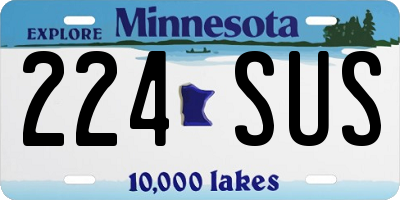 MN license plate 224SUS