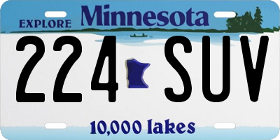 MN license plate 224SUV