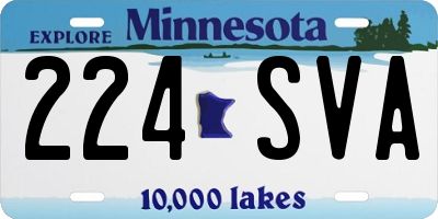 MN license plate 224SVA