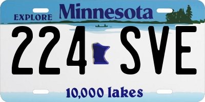 MN license plate 224SVE