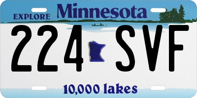 MN license plate 224SVF