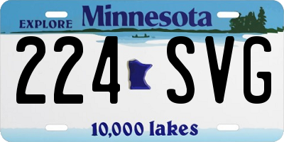 MN license plate 224SVG