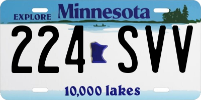 MN license plate 224SVV
