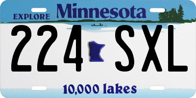 MN license plate 224SXL