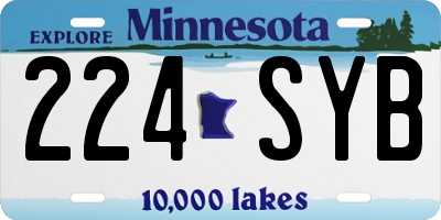 MN license plate 224SYB