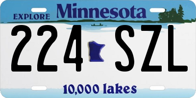 MN license plate 224SZL