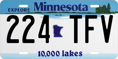 MN license plate 224TFV