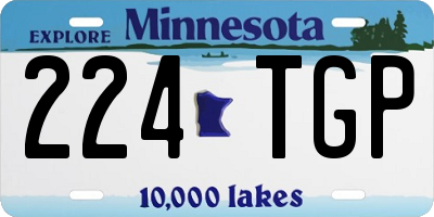 MN license plate 224TGP