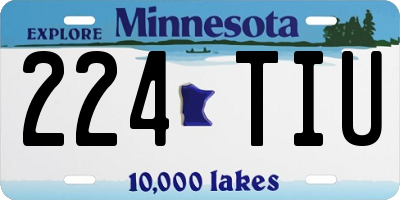MN license plate 224TIU