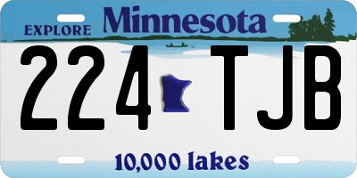 MN license plate 224TJB