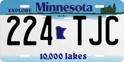 MN license plate 224TJC