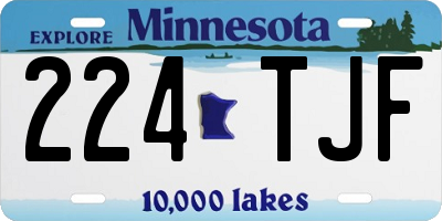 MN license plate 224TJF