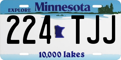 MN license plate 224TJJ