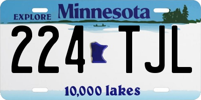 MN license plate 224TJL