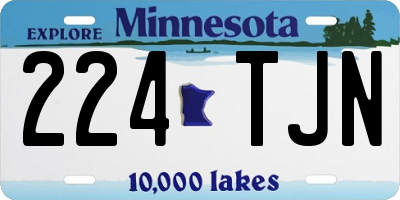 MN license plate 224TJN