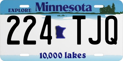 MN license plate 224TJQ