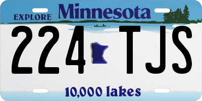 MN license plate 224TJS