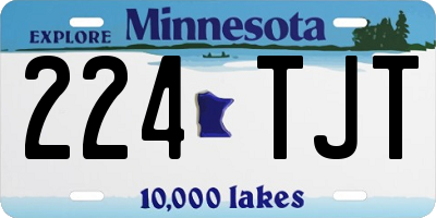 MN license plate 224TJT