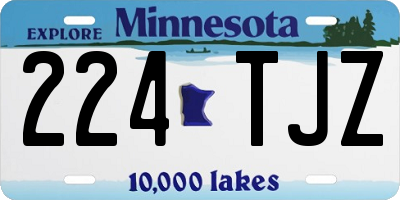 MN license plate 224TJZ