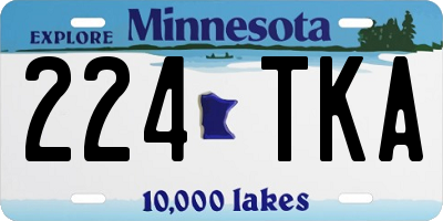 MN license plate 224TKA