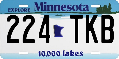 MN license plate 224TKB