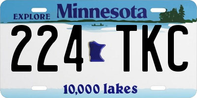 MN license plate 224TKC