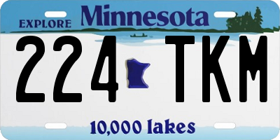 MN license plate 224TKM