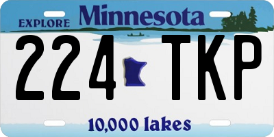 MN license plate 224TKP