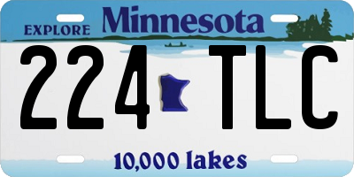 MN license plate 224TLC