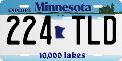 MN license plate 224TLD